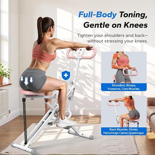 Squat Machine, MERACH R07 2 in 1 Squat Rowing Machine, Easy Setup & Foldable Exercise Equipment, Glute Trainer Machine, Glutes & Leg Home Workout Machine thumbnail 2