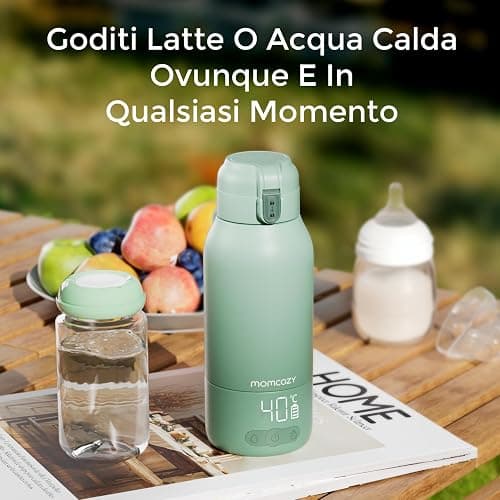 Momcozy Scaldabiberon Portatile, Riscaldamento Rapido e Lunga Durata della Batteria, 2 Modalità per Latte Materno e Acqua, Grande Capacità di 500ml per Tutto il Giorno thumbnail 6