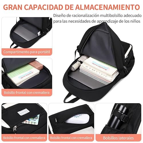 Aamytike Schulrucksack Mädchen Teenager Schule Rucksack Damen Schulranzen Maedchen Wasserdicht Kinder Schultasche Casual Daypacks School Bag for Girls Backpack mit Lunchpaket Set thumbnail 3