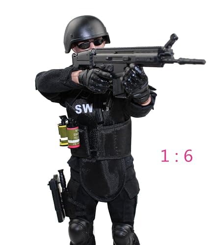 BJPEY 12" Action Figures Toy 1:6 Stand Bendable Soldier Figure Model Toy ( SWAT ) thumbnail 3