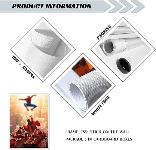 MGZFEZN Spider-Mon Brand New Day Poster For Fans Kids Room Bedroom Wall Decor-Movie Spiderman Posters Canvas Prints Picture For Teen Boy Girls Gifts thumbnail 2