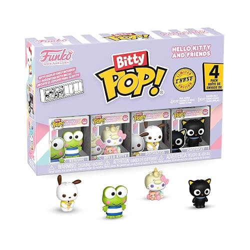 Funko Pop! Bitty: Sanrio - Keroppi, Hello Kitty (Unicorn Party), Pochacco, and Chase Mini Figure - 0.9 Inch (2.2 Cm) - Hello Kitty Collectable - Stackable Display Shelf Included - Gift Idea thumbnail 2