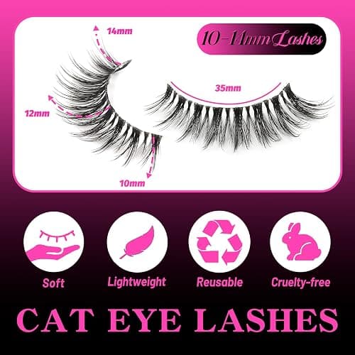 Veleasha Lashes Wispy False Eyelashes 100% Handmade Eyelashes Natural Look Fake Lashes Lightweight Lashes with Soft Clear Band 5 Pairs Pack (G2) thumbnail 3