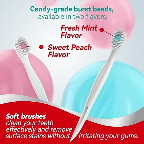 cleaings® Mini Brushes-Disposable Toothbrushes with Toothpaste and Pick for Work or Travel, 24 Count (Mint Flavor（Pack of 1）) - Mint Flavor（Pack of 1） thumbnail 4