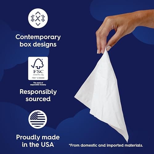 White Cloud Ultra Comfort Lotion 3-Ply Facial Tissue with Aloe & Vitamin E, 18 Box Multipack, 60 Tissues Per Box thumbnail 5