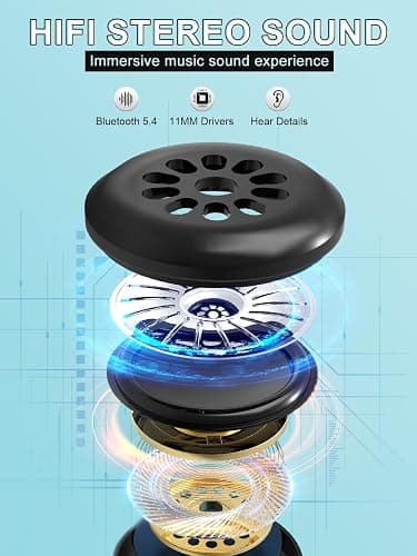 LC-dolida Sleep Headphones, 3D Sleep Mask Bluetooth Wireless Music Eye Mask, Sleeping Headphones for Side Sleepers Sleep Mask with Bluetooth Headphones Ultra-Thin Stereo Speakers Perfect for Sleeping thumbnail 5