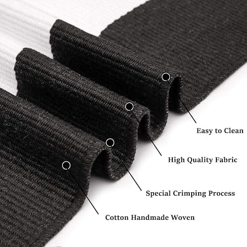 HEHJIPY Black and White Striped Outdoor Rug 27.5'' x 43'' Front Door Rug,Washable Cotton Woven Indoor/Outdoor Small Area Rugs,Layering Rug Door Mats for Front Porch/Entryway/Front Door Decor thumbnail 4