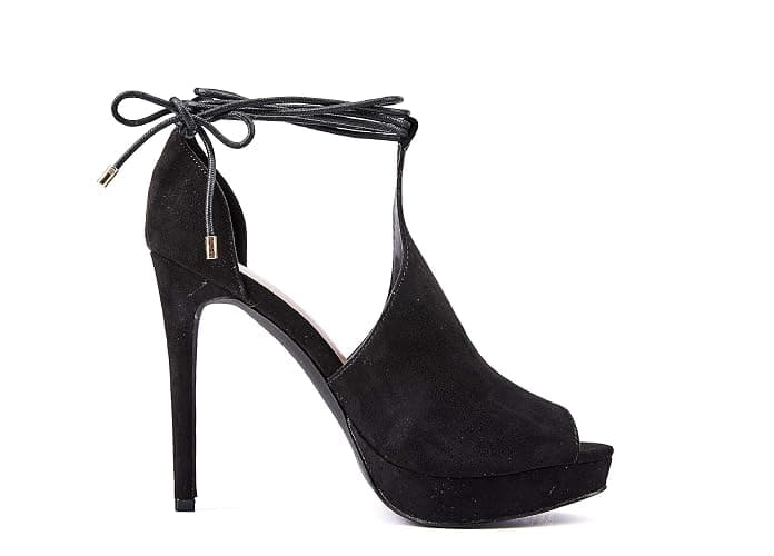 Womens Peep Toe Platform Heels Sexy Sandals Strappy Lace Up Tie Stilettos Dress Pumps Shoes thumbnail 6