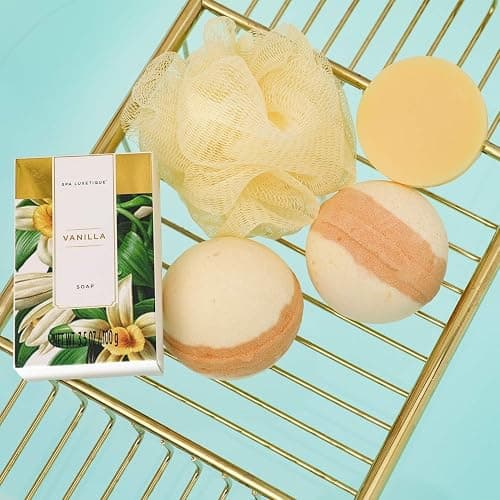 Spa Luxetique Bath Sets for Women Gifts 15pcs Spa Gift Set, Vanilla Spa Set with Bubble Bath, Body Scrub, Pamper Gifts for Women, Mothers Day Gifts, Birthday Gift Sets, Christmas Gifts for Her thumbnail 6
