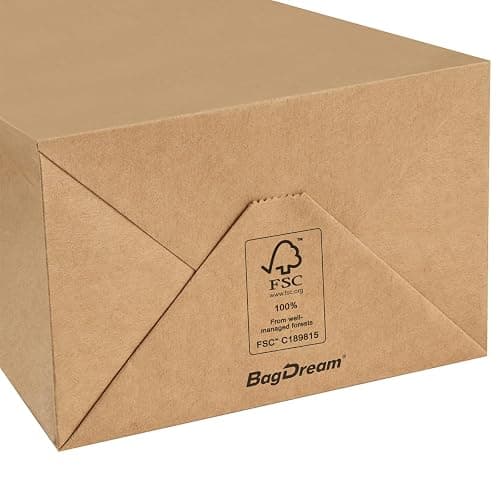 BagDream Gift Bags 100Pcs 5.25x3x8 Small Kraft Paper Gift Bags with Handles Bulk, Brown Paper Sacks for Small Business, Retail, Merchandise, Wedding Birthday Party Favor thumbnail 6