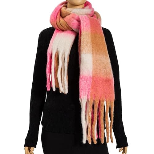 TUSHUSTY Winter Women Chunky Scarf Warm Blanket Big Thick Large Oversized Wrap Colorful Long Solid Scarves thumbnail 3