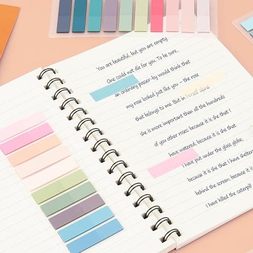 BukSuk 800Pcs Books Tabs for Annotating, Tabs for Notebooks, Sticky Tabs, Morandi Page Markers, Multi-Colored Writeable and Repositionable Book Flags Strip (800Pcs) thumbnail 7