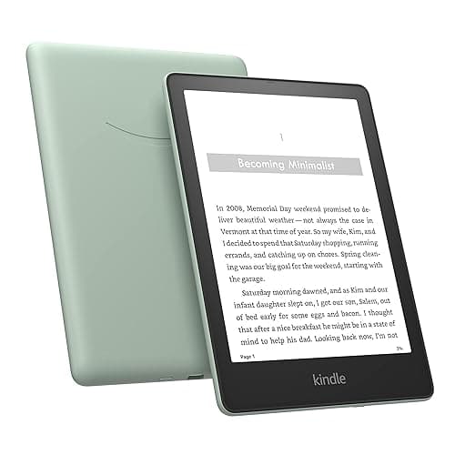 Amazon Kindle Paperwhite Signature Edition (32 GB) – With auto-adjusting front light, wireless charging, 6.8“ display, and up to 10 weeks of battery life– Without Lockscreen Ads – Agave Green - Agave Green - Without Kindle Unlimited - Without Lockscreen Ads