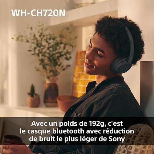 Sony WH-CH720N - Casque Bluetooth sans Fil à réduction de Bruit - Micro intégré - jusqu'à 35 Heures d'autonomie et Charge Rapide - Rose thumbnail 5