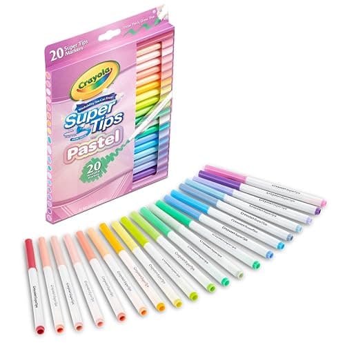 Crayola 20ct Pastel Supertip Markers - 20 Count (Pack of 1) - Image 1