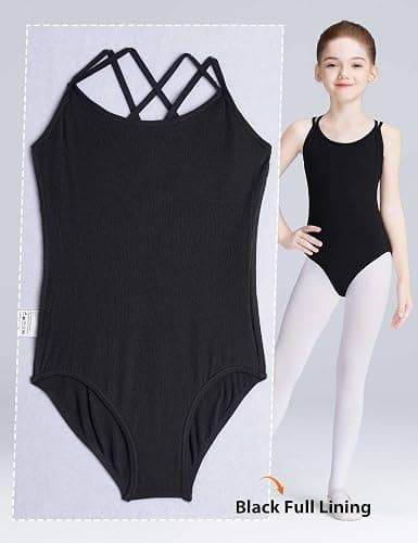 Daydance Toddler Kids Girls Camisole Leotards for Ballet, Double Breast Dance Bodysuit thumbnail 3