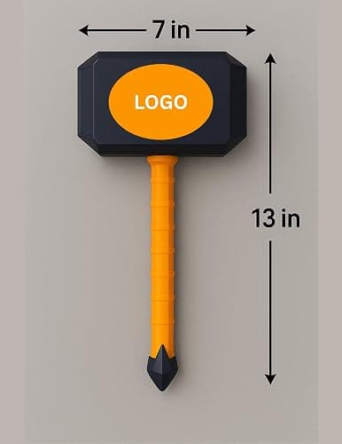 OKC Thunder Custom Thor Hammer, 12.5 Inch Sports Fan Decor with Display Base thumbnail 2