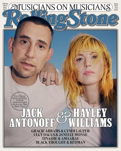 Rolling Stone Magazine (November 2025 Issue) Hayley Williams & Jack Antonoff - Image 1
