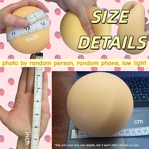 10cm Giant Mochi Squishy Toy, Super Soft Slow Rising Stress Relief Squeeze Toy, Large Flowing Creamy Texture Sensory Toy, Cute Food-Shaped Decompression Toy (Yellow) thumbnail 4