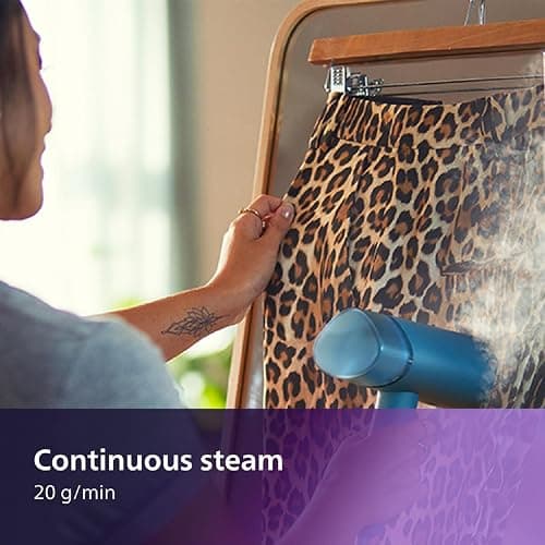 Philips 3000 Series Handheld Steamer, Compact & Foldable, Ready to Use in ˜30 Seconds, 1000W, up to 20g/min, No Ironing Board Needed, Blue (STH3000/20) thumbnail 3