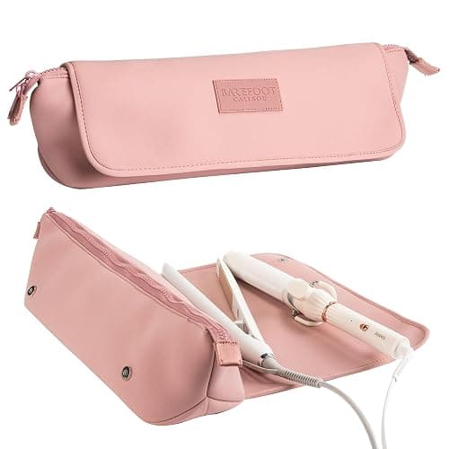 BAREFOOT CARIBOU Hair Tools Travel Bag and Heat Resistant Mat for Flat Irons, Straighteners, Curling Iron, and Haircare Accessories, 2-in-1 design, with Interior Pockets, Portable Organizer - Image 1