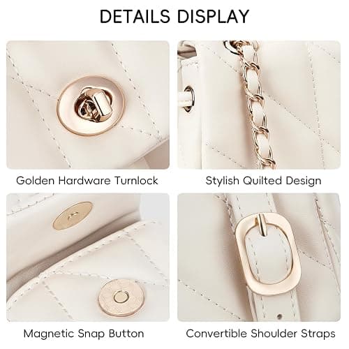 CLUCI Crossbody Bag for Women PU Leather Shoulder Bag, Convertible Small Tabby Backpack Purse for Travel thumbnail 5