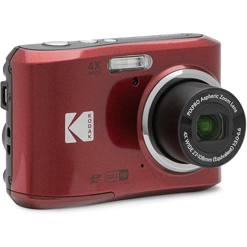 Kodak FZ45RD PIXPRO FZ45 16MP Digital Camera, Red Bundle with Lexar 32GB High-Performance 800x UHS-I SDHC Memory Card + Deco Photo Point and Shoot Field Bag Camera Case thumbnail 2