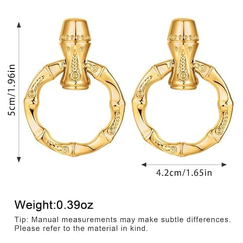 Gold Silver Hoop Dangle Earrings For Women Statement Retro Earrings Multiple Styles Jewelry for Birthday Party Jewelry thumbnail 4