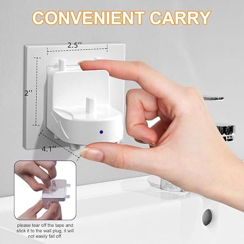 Teeteck Toothbrush Wall Charger for Braun Oral-B Electric Toothbrush,Replacement Model 3757 Wireless Charger Base-Waterproof & Portable- Ideal for Bathroom and Travel (Bright White, CA) - CA - Bright White thumbnail 5