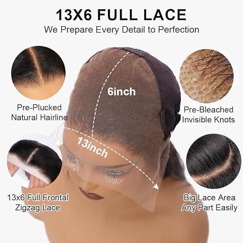 tsiyu 13x6 Deep Wave Lace Front Wigs Human Hair Pre Plucked Pre Bleached Deep Curly Human Wigs for Women 180 Density HD Full Lace Frontal Wig With Baby Hair 28inch thumbnail 4