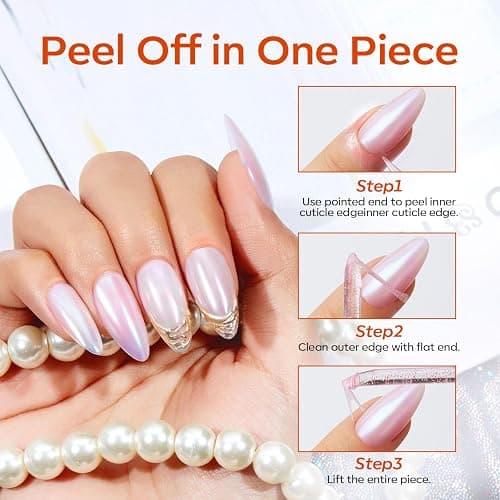 modelones Gel Polish Liquid Latex for Nails, 15 ml Peel Off Nail Polish Barrier with Stick, Fast Dry Cuticle Guard, Skin Protector for Fingers thumbnail 4