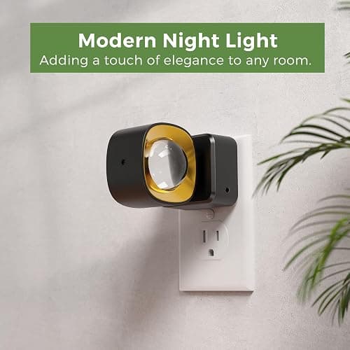L LOHAS LED Night Light Projector, Night Lights Plug into Wall, Dusk to Dawn Sensor, Rotating Nightlight for Kids, Soft White Ambient Lighting for Bathroom, Gaming Room, Gifts,1 Pack thumbnail 5