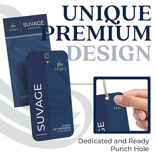 Card Car Air Freshener for Men - Solvère Inspired Perfume Scent by Perfa | Luxury Fragrance - Neutralizes Lingering Smells - Air Freshener with Odor Eliminating Technology - Perfect for Any Vehicle thumbnail 6