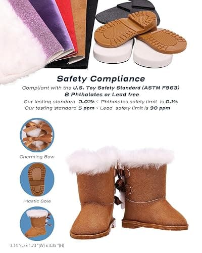 Prollete 18 inch Doll Shoes - 7 Pairs with Gift Box thumbnail 8