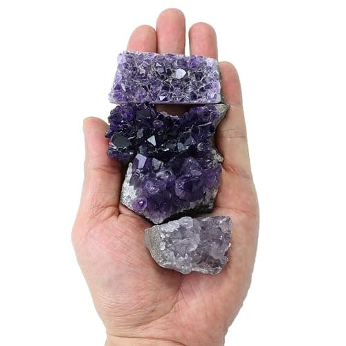 Namzi Raw Amethyst Stones and Crystals Rock, Natural Amathesis Crystal Clusters, Geodes with Crystals, Cuarzo Amatista Original, Real Amethyst Crystals Geode, Gemstones, Healing Crystals(0.11Lb) thumbnail 7