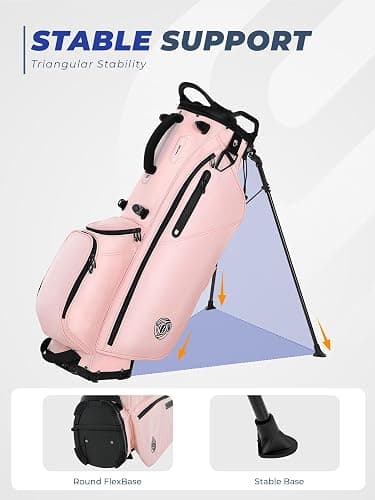 Golf Stand Bag, Lightweight Golf Bags with 7 Way Full-Length Dividers, 900D Weather-Resistant Farbic, Cooler Pockets, Ergonomic Adjustable Strap for Men Women thumbnail 5