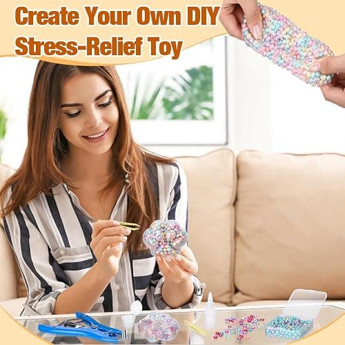 Simgoing 24 Pcs DIY Stress Ball Making Kit, Blank Ball Skin, Cat Paw | Vacuum Device Expander Tool Included, Your Own Fidget Pressure Balls, Sensory Relief for Adults, DIY Craft Activity Set thumbnail 6