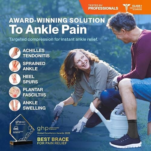 Modvel Foot & Ankle Brace Socks for Sprained Ankle Compression Sleeve - Plantar Fasciitis Relief Brace, Foot Support for pain Women & Men - Tendonitis & Arthritis Feet Sleeve, Stabilizing Ankles Wrap thumbnail 2