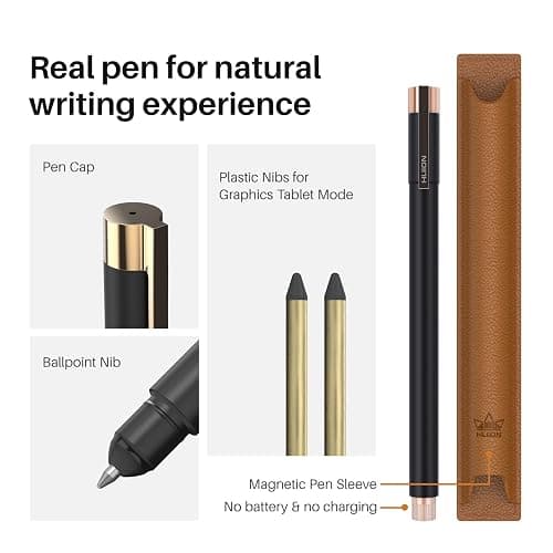 HUION Note 2-in-1 Digital Notebook Drawing Tablet With Battery-free Pen, Bluetooth Wireless Paper Tablet Electronic Writing Pad for Note-taking, Digital Art & Meeting, Refillable A5 Notepad, 9.5x7inch thumbnail 8