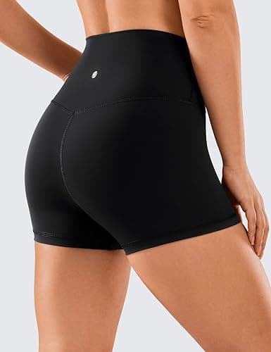 CRZ YOGA Women's Naked Feeling Biker Shorts - 3 Inches High Waisted Yoga Workout Running Spandex thumbnail 2