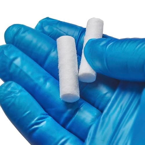 100 Dental Cotton Rolls, One Inch Nosebleed Plugs for Kids or Adults - Extra Absorbent Blood Clotting, Cotton Rolls (100 Count) thumbnail 9