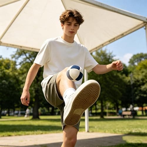 Soccer Hacky Sack Footbag,Soft Plush Footbags for Adults - Durable Fleece Juggling Balls,32-Panel Spiral Pellet Filled Footbag Ball,Hacky Sack Footbag for Foot Coordination Training B thumbnail 2