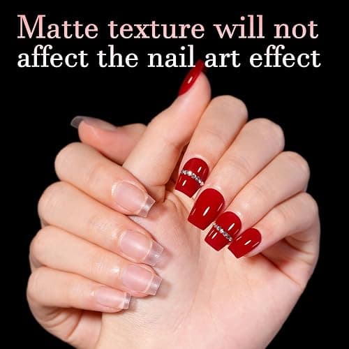 AILLSA Extra Short Coffin Nail Tips 15 Sizes Options Gel Nails Tips Full Cover Matte Prefiled Coffin Nails Tip Clear Soft Fake Nail Tip 240PCS with Storage Box thumbnail 2