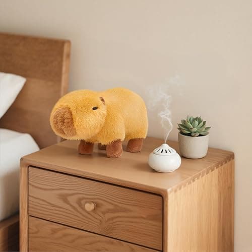 OUOZZZ Capybara Plush Stuffed Animal - Mini Baby Capy Toy - Soft & Realistic Water Pig, Nature’s Chillest Animal, Travel-Friendly & Portable Xmas Gift for Girls, Boys, Toddlers & Kids 9" Single thumbnail 5