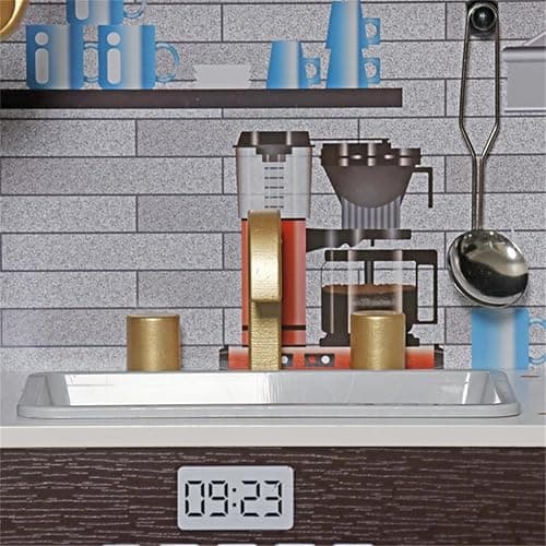TOUCH US Wooden Play Kitchen Toy Set with Light, Kids Children Pretend Toy Kitchen Playset with Sink Play Toy,Oven Microwave,Toddler Cooking Set Toy for Ages 3+ Baby Girls Boys thumbnail 8