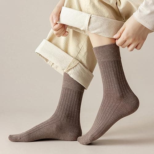 Riccess 10 Pairs of Retro Colorful Athletic Socks for Women, Solid Color, Above Ankle Crew Stretch Socks for Girls thumbnail 2