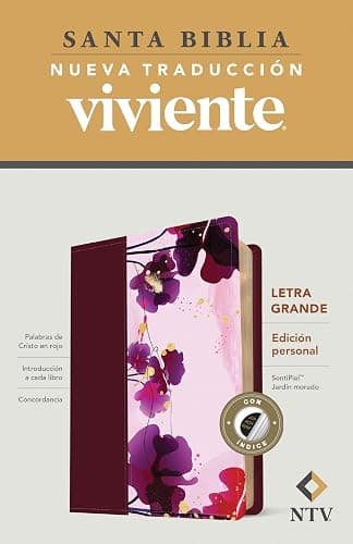 Santa Biblia NTV, Edición personal, letra grande (SentiPiel, Jardín morado, Índice) (Spanish Edition) thumbnail 5