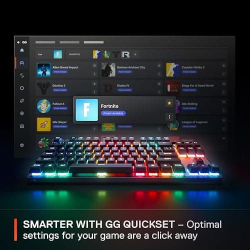 SteelSeries Apex Pro TKL Gen 3 OmniPoint 3.0 HyperMagnetic Switches — Adjustable Actuation — Rapid Trigger — Game-Ready Presets — Protection Mode — Rapid Tap/SOCD — OLED — RGB — PBT Keycaps — USB-C thumbnail 4