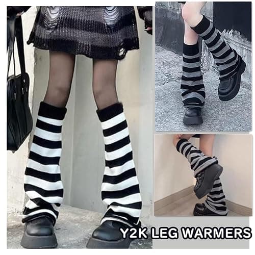 Komorebi Leg Warmers Y2K Kawaii Leg Warmers for Girl Women Cute Knitted Socks Y2K Harajuku Goth Accessories thumbnail 6