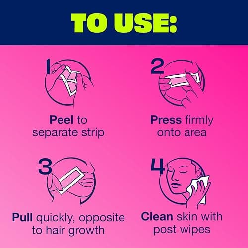 Nair Hair Remover Wax Ready Strips, Face and Bikini Hair Removal Wax Strips, Orchid and Cherry Blossom Extracts, Dermatologist Tested, Plus 4 Non-Flushable Post Wipes, 40 Count thumbnail 9